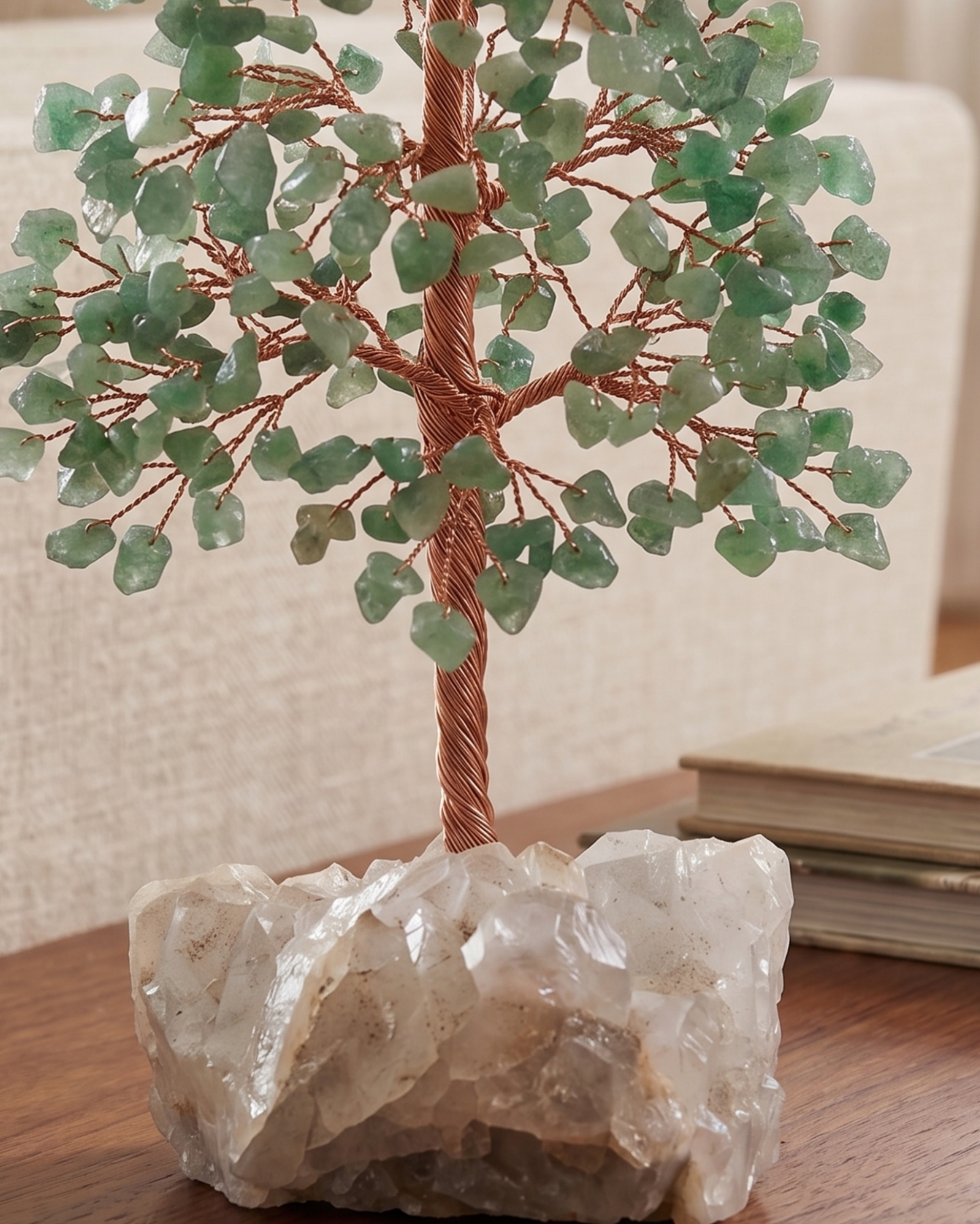The Prosperity Manifest – Aventurine & Clear Quartz Tree