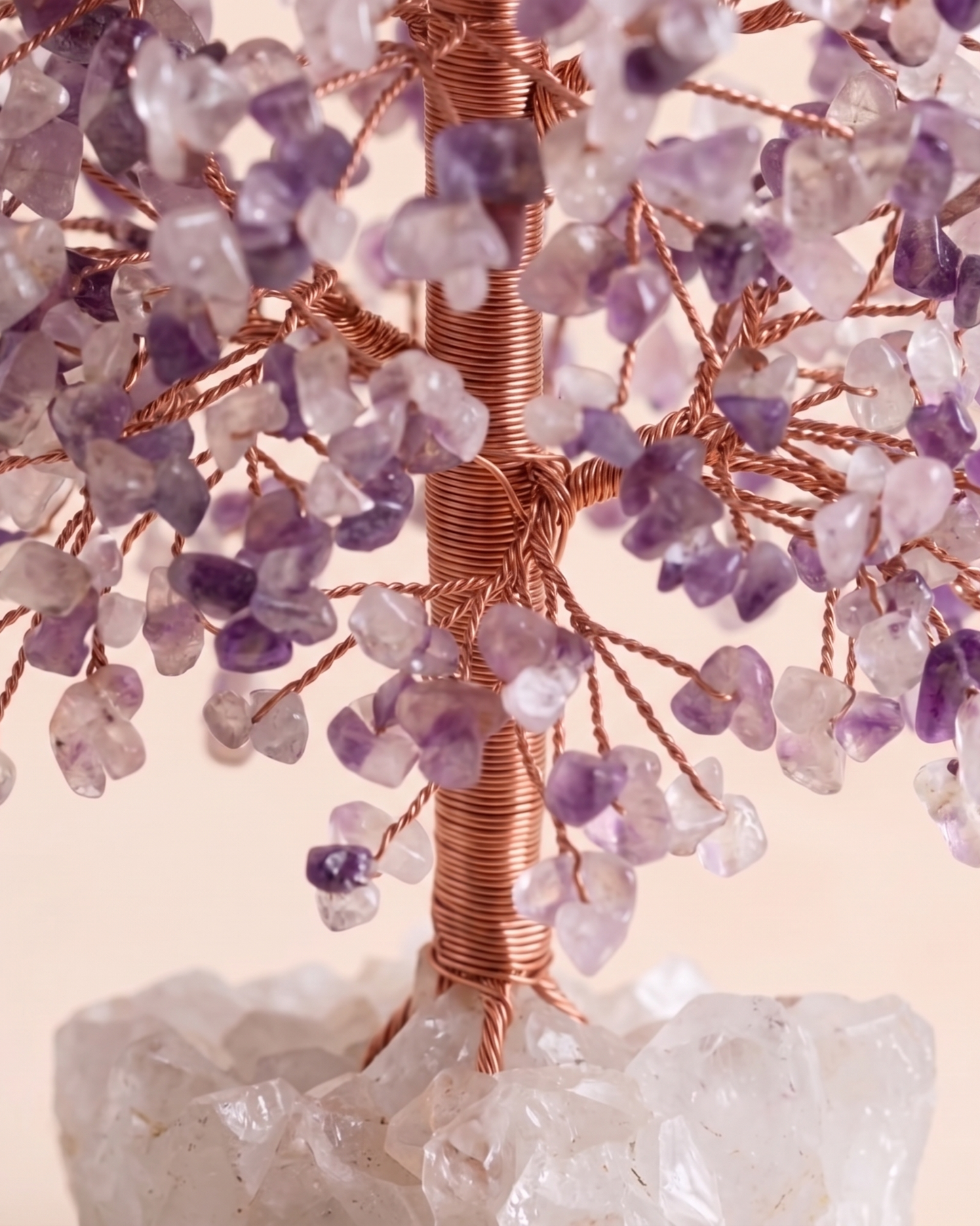 The Synthesis Manifest - Amethyst & Clear Quartz tree