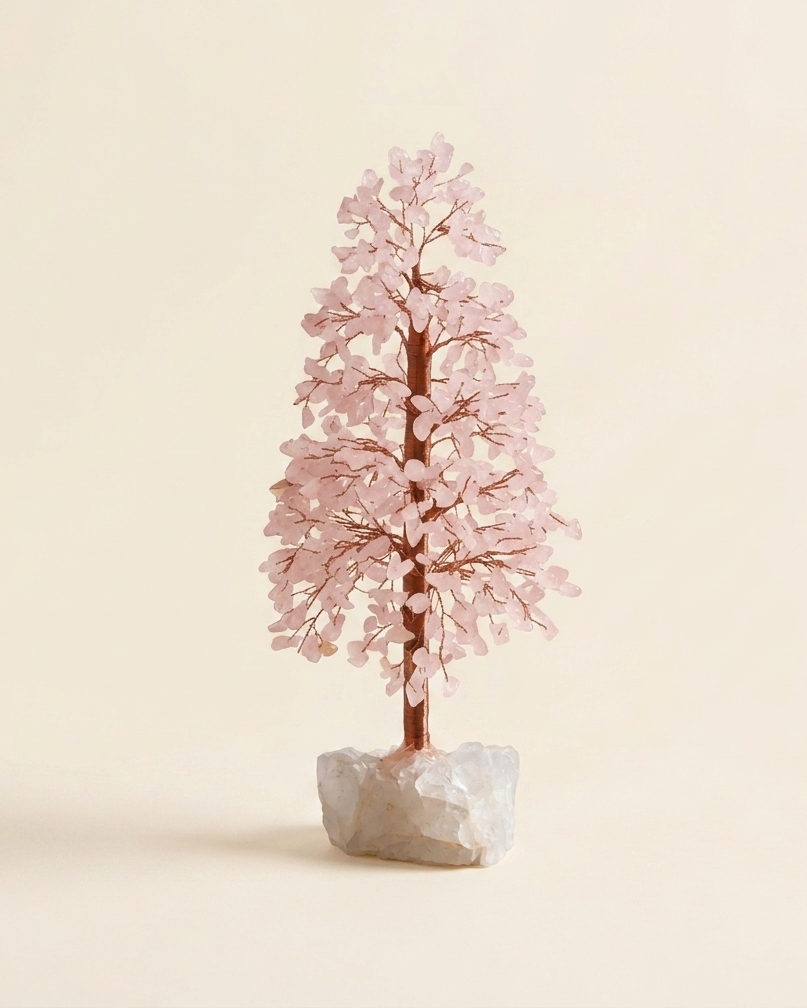 The Resonance Manifest - Rose & Clear Quartz Tree