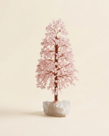 The Resonance Manifest - Rose & Clear Quartz Tree