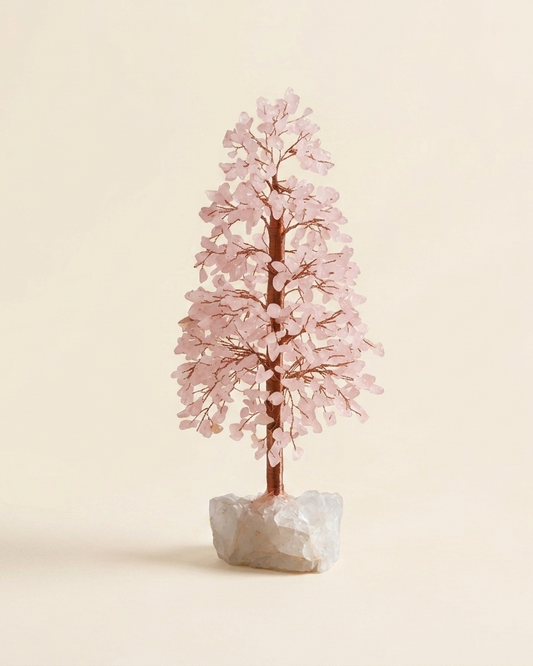 The Resonance Manifest - Rose & Clear Quartz Tree