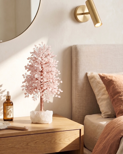 The Resonance Manifest - Rose & Clear Quartz Tree