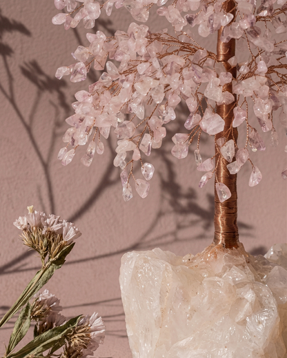 The Resonance Manifest - Rose & Clear Quartz Tree