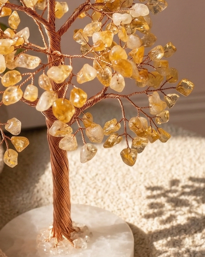 The Abundance Manifest - Citrine & Rose Quartz tree