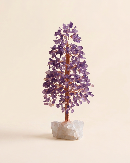 The Insight Manifest - Amethyst & Clear Quartz Tree